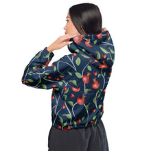 Load image into Gallery viewer, pomegranate Women’s cropped windbreaker