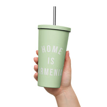 Load image into Gallery viewer, Home is Armenia Insulated tumbler with a straw
