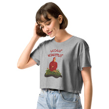 Load image into Gallery viewer, Let Me Think Women’s crop top