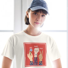 Load image into Gallery viewer, Love Power Peace Women’s crop top