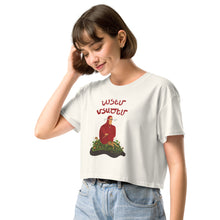 Load image into Gallery viewer, Let Me Think Women’s crop top