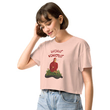 Load image into Gallery viewer, Let Me Think Women’s crop top