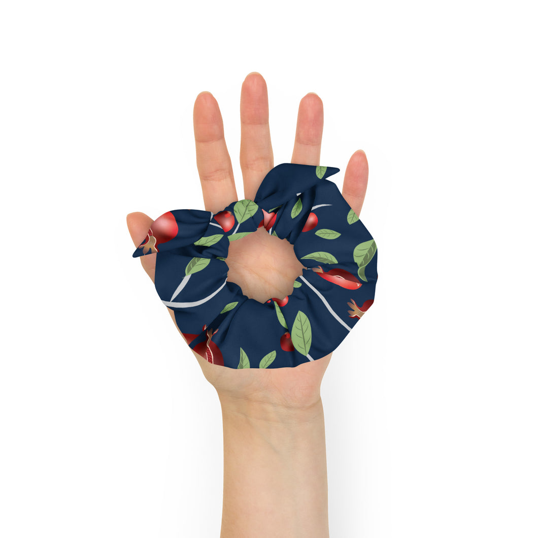 Pomegranate Scrunchie with removable bow detail