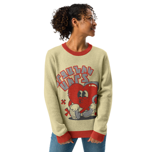 Happy Heart Knitted crew neck sweater