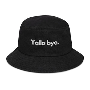 Yalla Bye Denim bucket hat