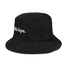 Load image into Gallery viewer, Yalla Bye Denim bucket hat
