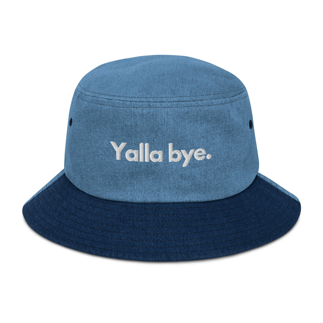 Yalla Bye Denim bucket hat