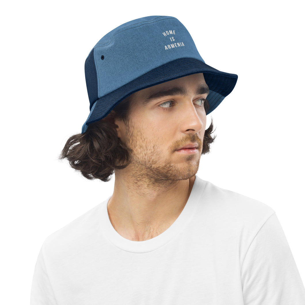 Home Is Armenia Denim bucket hat