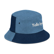 Load image into Gallery viewer, Yalla Bye Denim bucket hat
