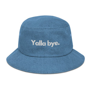 Yalla Bye Denim bucket hat