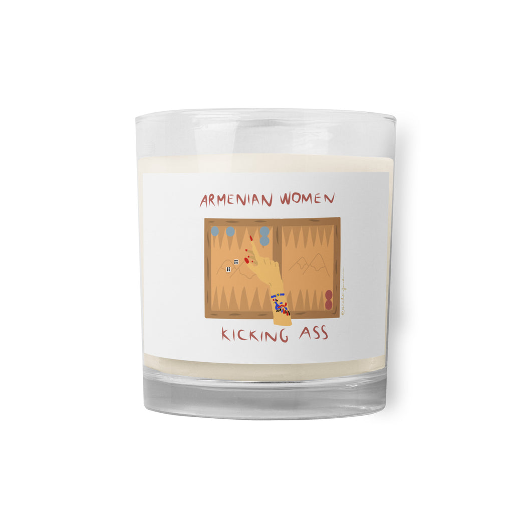 Armenian Women Kicking Ass Glass jar soy wax candle