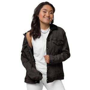 I'm Like This Unisex denim sherpa jacket