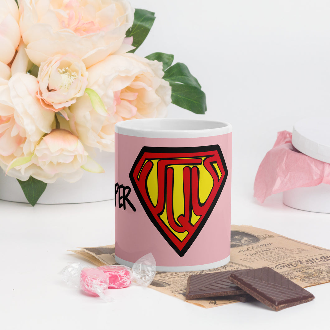 Super Mom White glossy mug