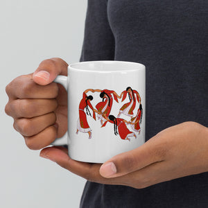 Armenian Dance White glossy mug