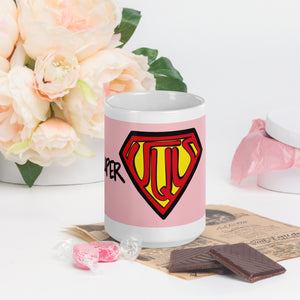 Super Mom White glossy mug