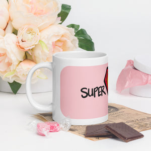 Super Mom White glossy mug