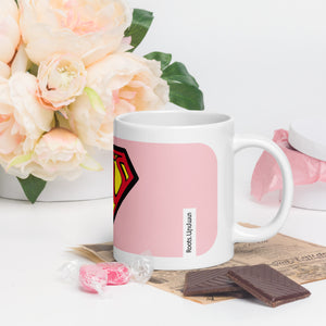 Super Mom White glossy mug