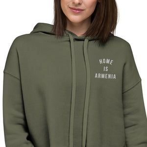 Home Is Armenia Crop Hoodie